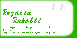 rozalia rapolti business card